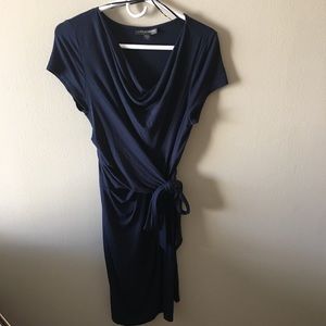 A Pea in the Pod Navy wrap dress
